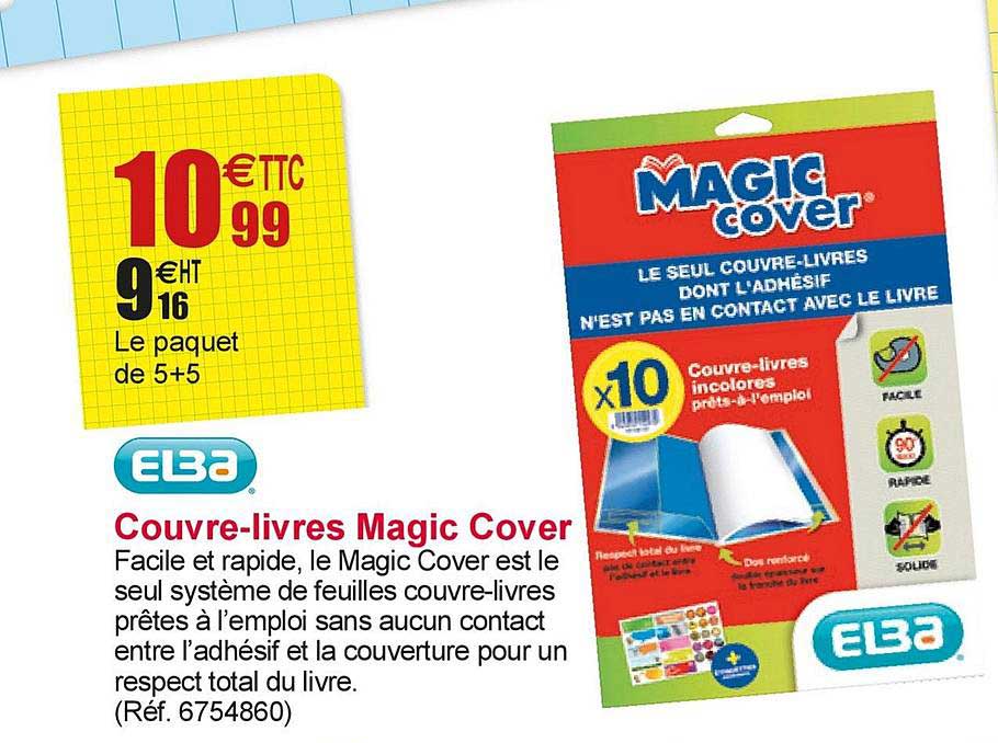 10 couvre livres magic cover elba
