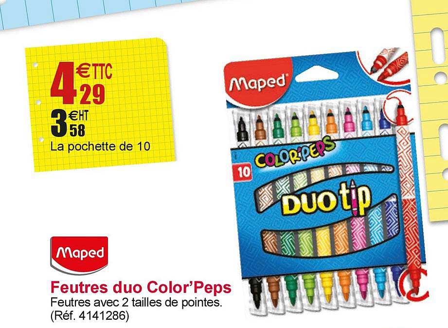 10 feutres duo color peps maped