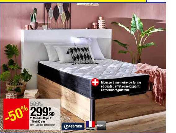 2 matelas kapa 2 140x190 cm dreaméa