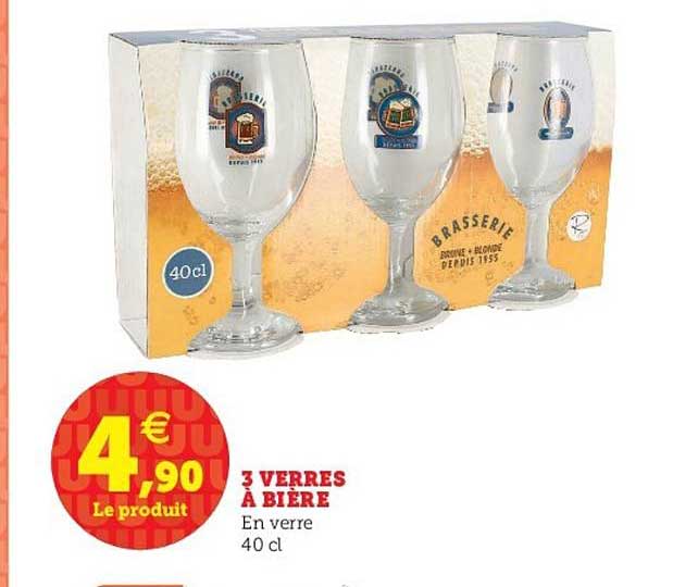 3 Verres à Bière