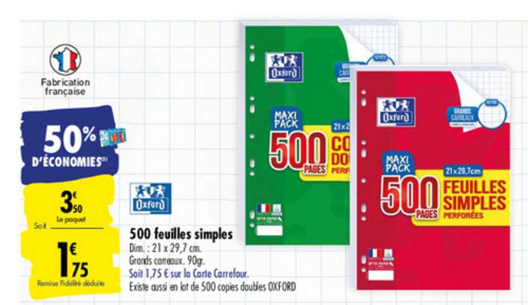 500 Feuilles Simples