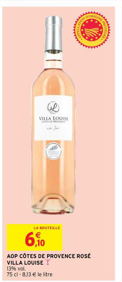 aop côtes de provence rosé villa louise
