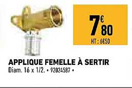 Applique Femelle à Sertir