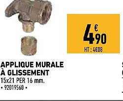 applique murale à glissement