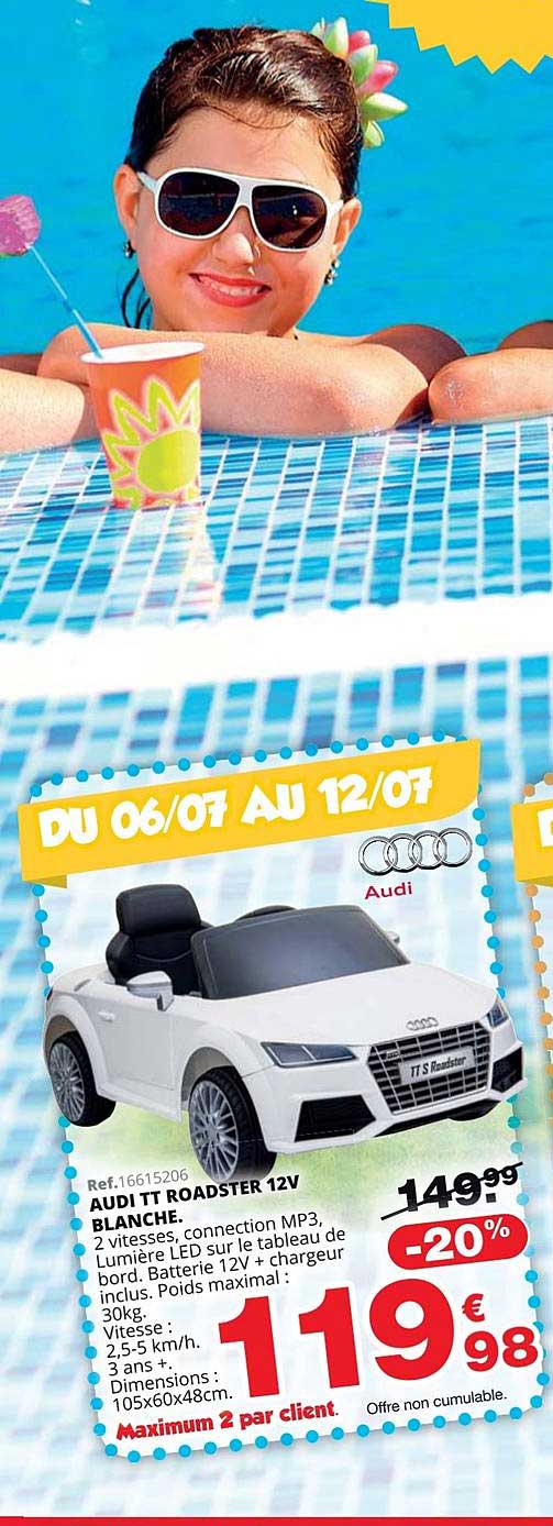audi tt roadster 12v blanche