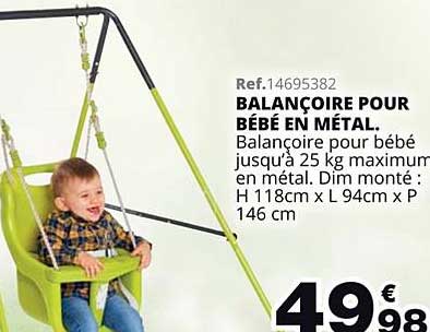 balançoire pour bébé en métal