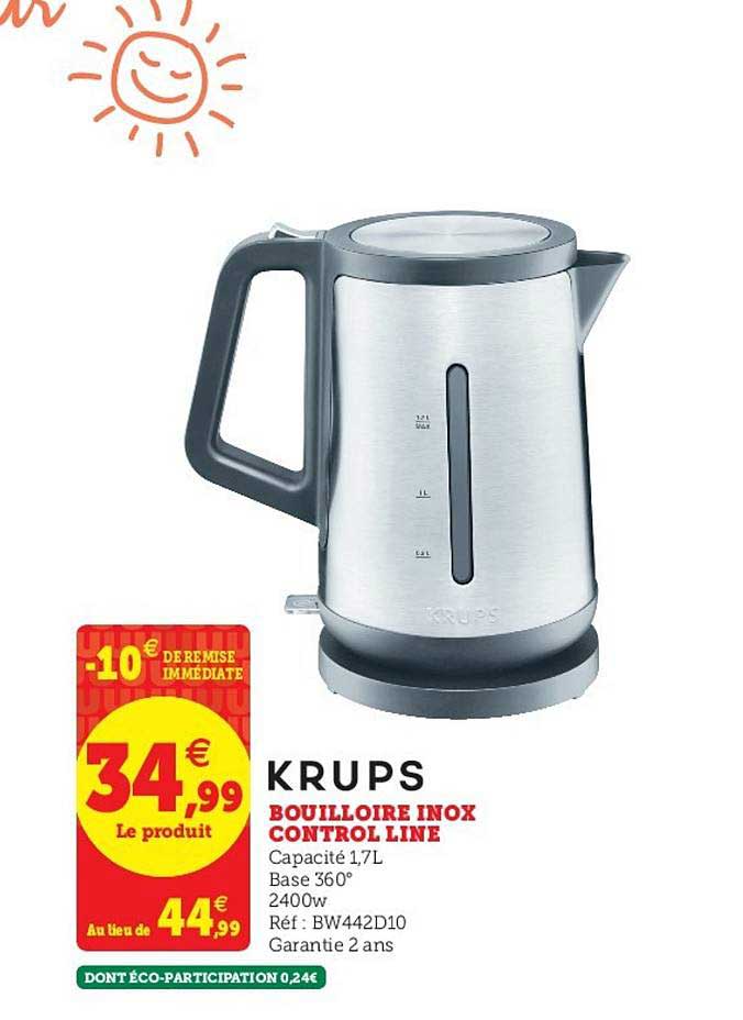 bouilloire inox control line krups