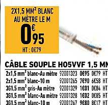 câcble souple h05vvf 1.5 mm