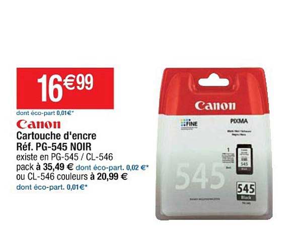 canon cartouche d'encre réf. pg 545 noir