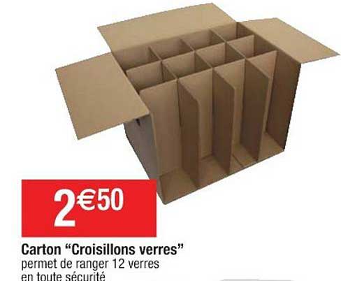 carton croisillons verres