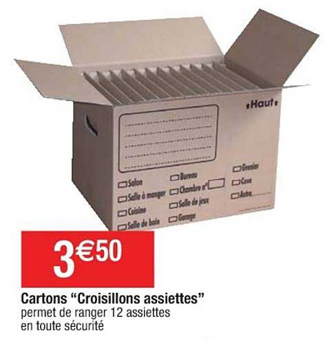 cartons croisillons assiettes