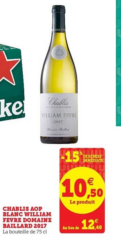 Chablis Aop Blanc William Fevre Domaine Baillard 2017 -15% De Remise Immédiate