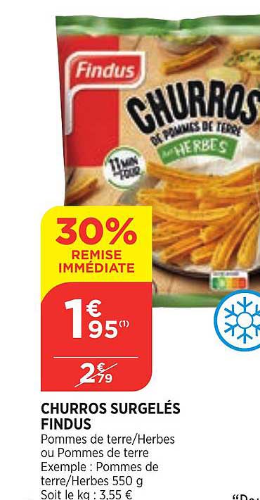 Churros Surgelés Findus 30% De Remise Immédiate