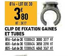 Clip De Fixation Gaines Et Tubes