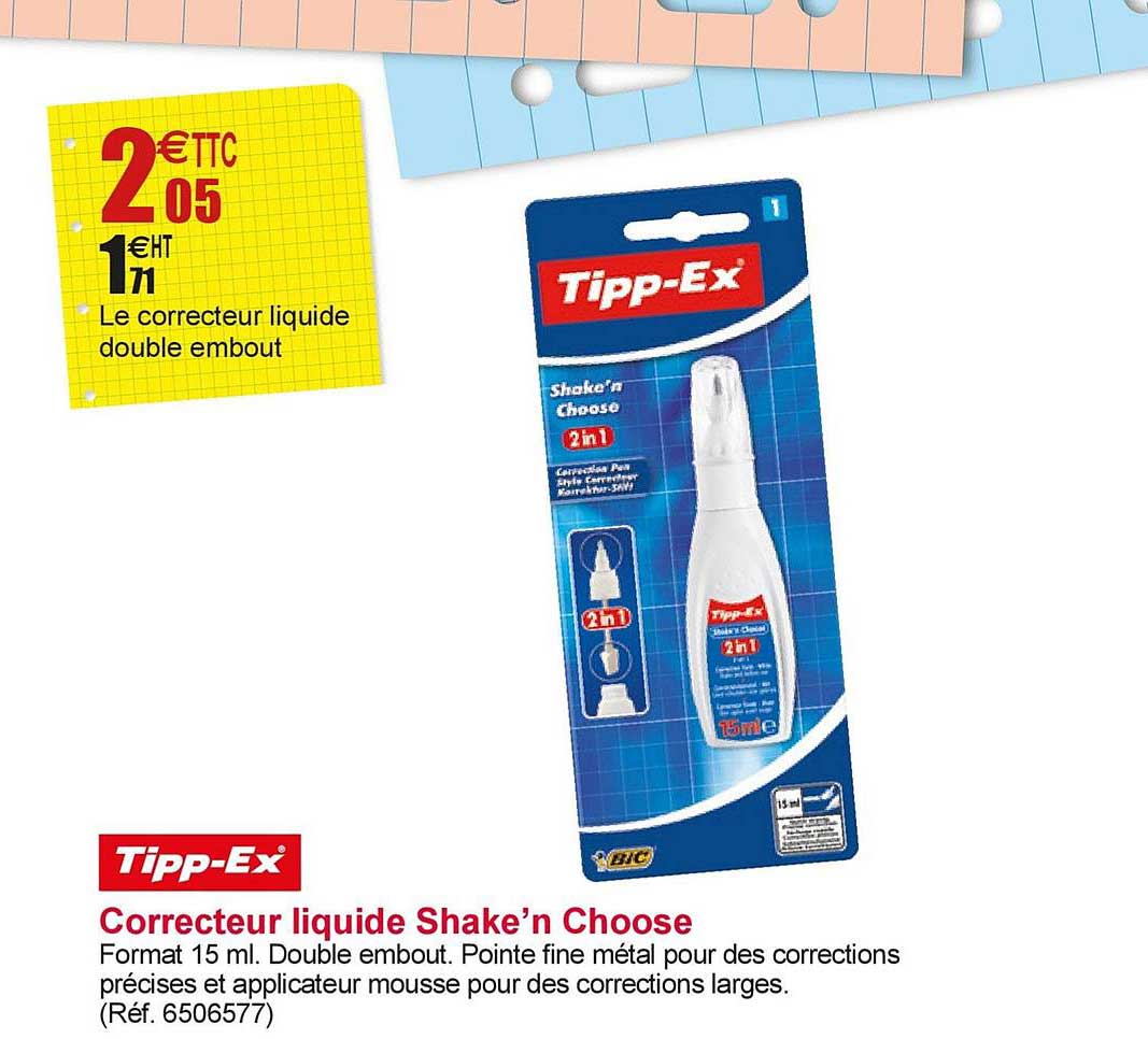 correcteur liquide shake'n choose tipp ex