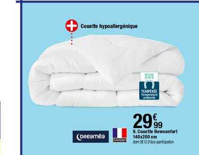 couette newconfort 140x200 cm dreaméa