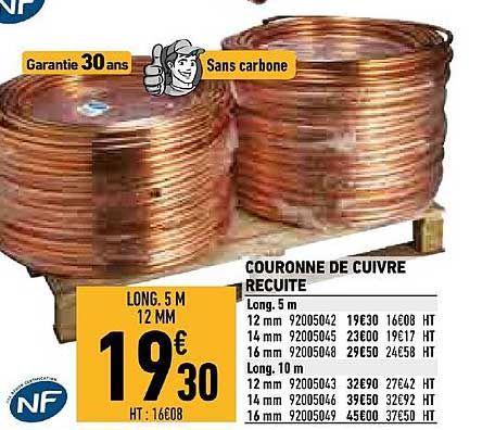 couronne de cuivre recuite