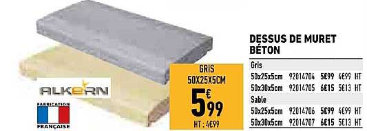 dessus de muret béton alkern