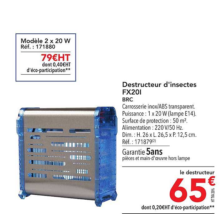 destructeur d'insectes fx20l brc