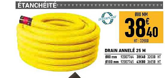 drain annelé 25 m