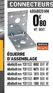 équerre d'assemblage
