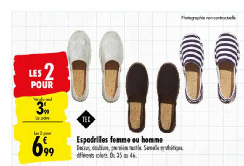 espadrilles femme ou homme