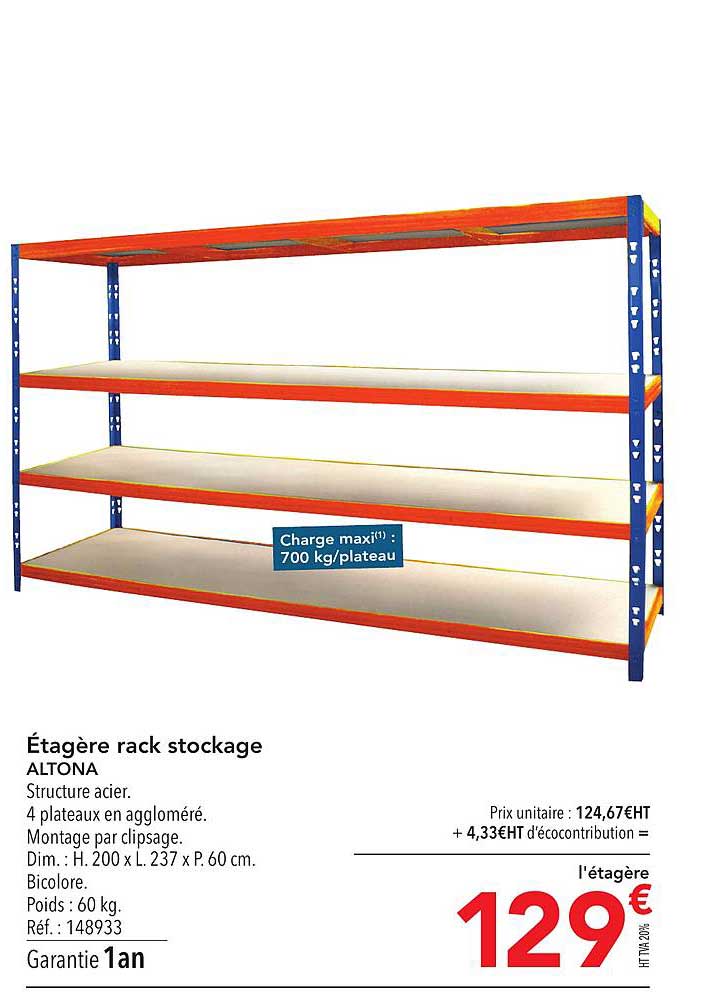 étagère rack stockage altona
