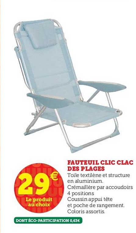 fauteuil clic clac des plages