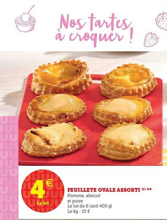 feuilleté ovale assorti