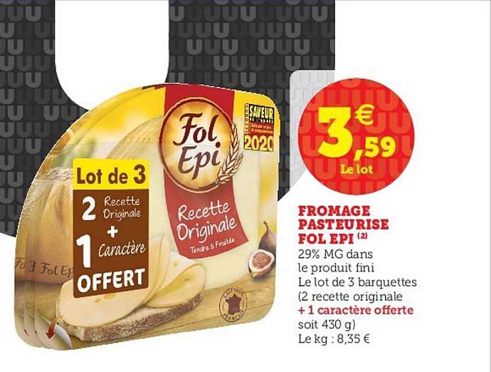 fol epi fromage pasteurisé