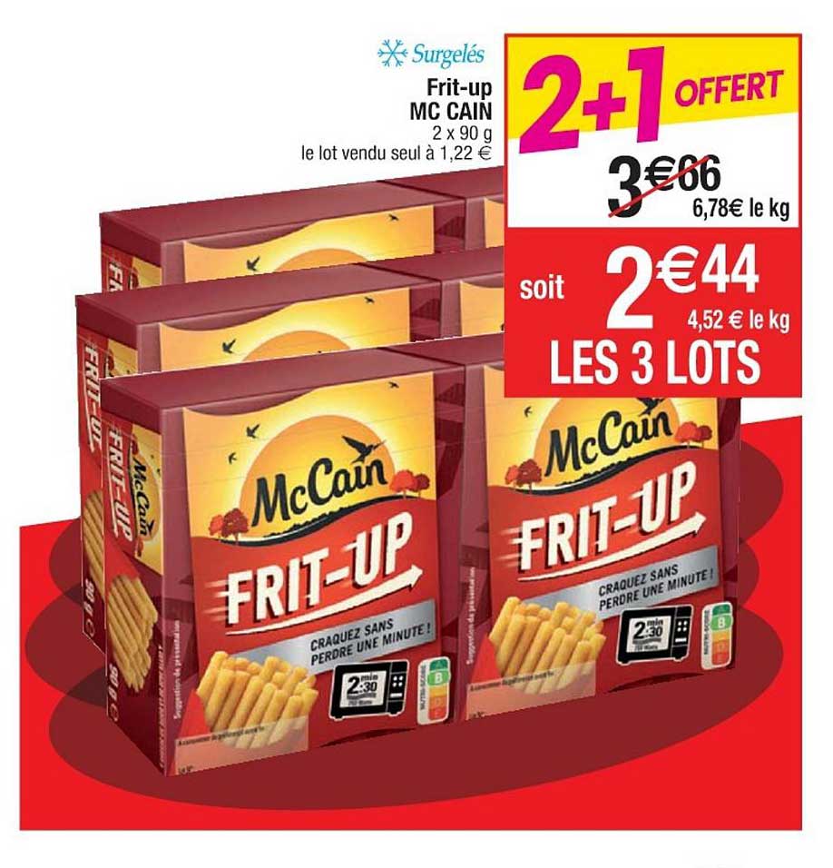 frit up mc cain 2+1 offert