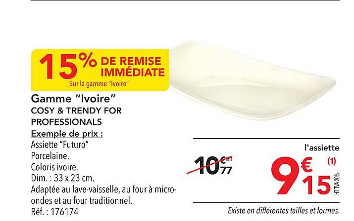 gamme ivoire cosy & trendy for professionals 15% de remise immédiate