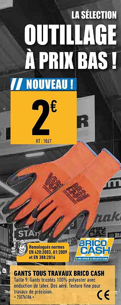 gants tous travaux brico cash