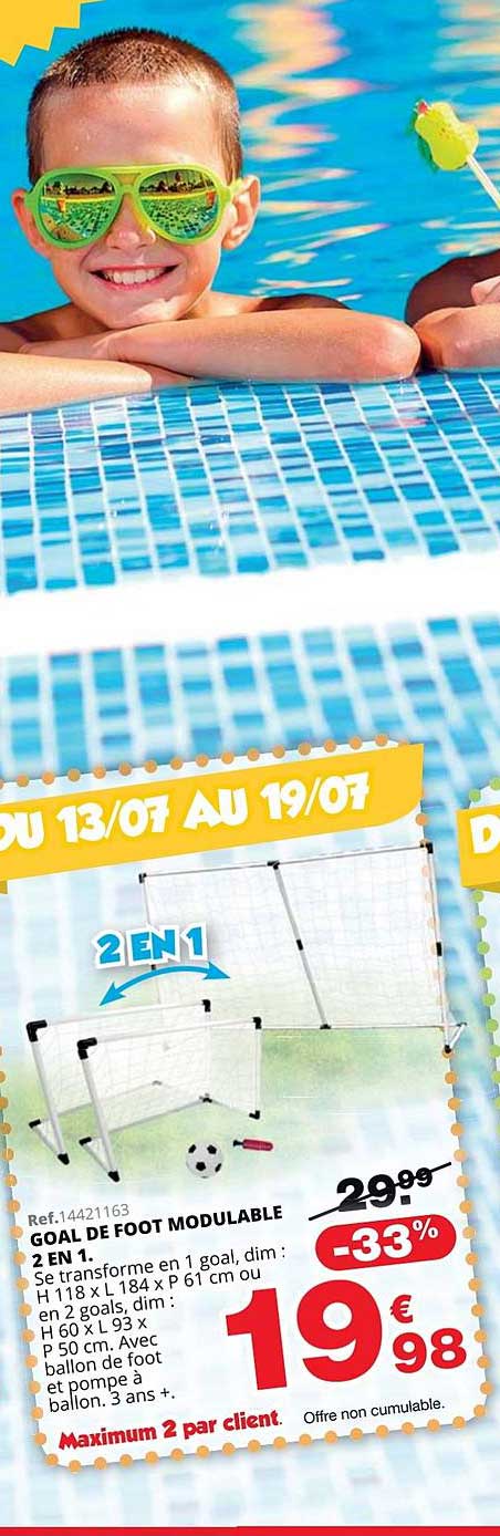 goal de foot modulaire 2 en 1