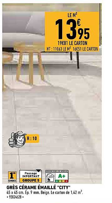 grès cérame émaillé city
