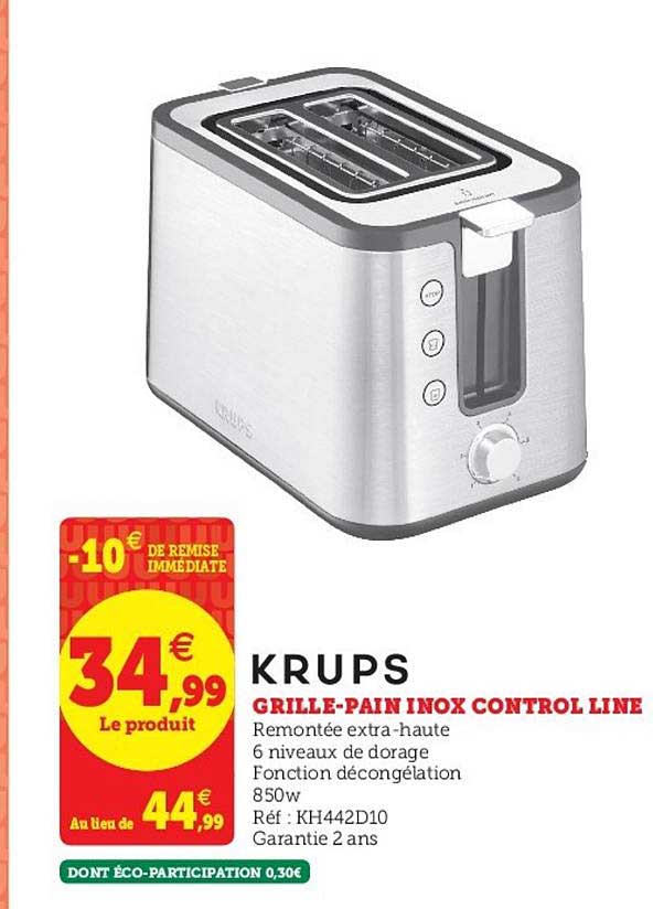 Grille Pain Inox Control Line Krups