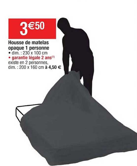 housse de matelas opaque 1 personne