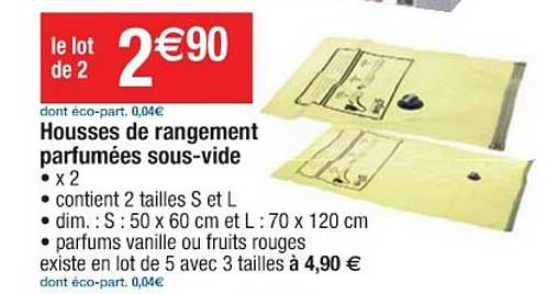 Housses De Rangement Parfumées Sous Vide