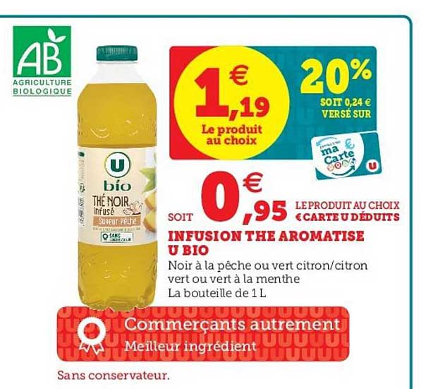 Infusion Thé Aromatisée U Bio