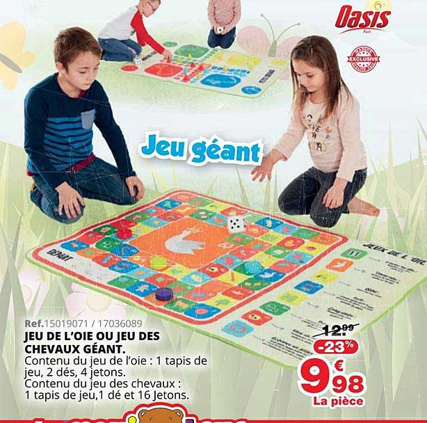 jeu de l'oie ou jeu des chevaux géant