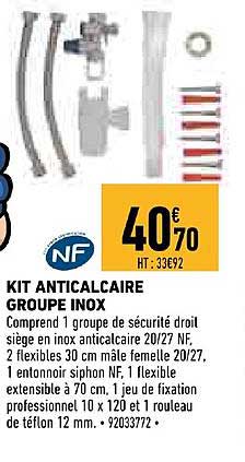 kit anticalcaire groupe inox nf