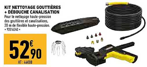 kit nettoyage gouttières + débouchage canalisation
