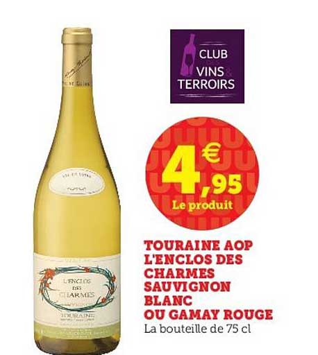 L'enclos Des Charmes Touraine Aop Sauvignon Blanc Ou Gamay Rouge