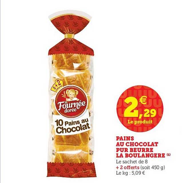 la fournée dorée pains au chocolat pur beurre la boulangère