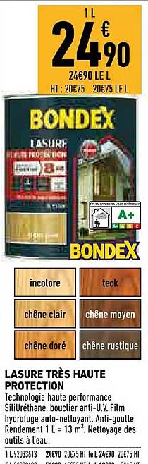 lasure très haute protection