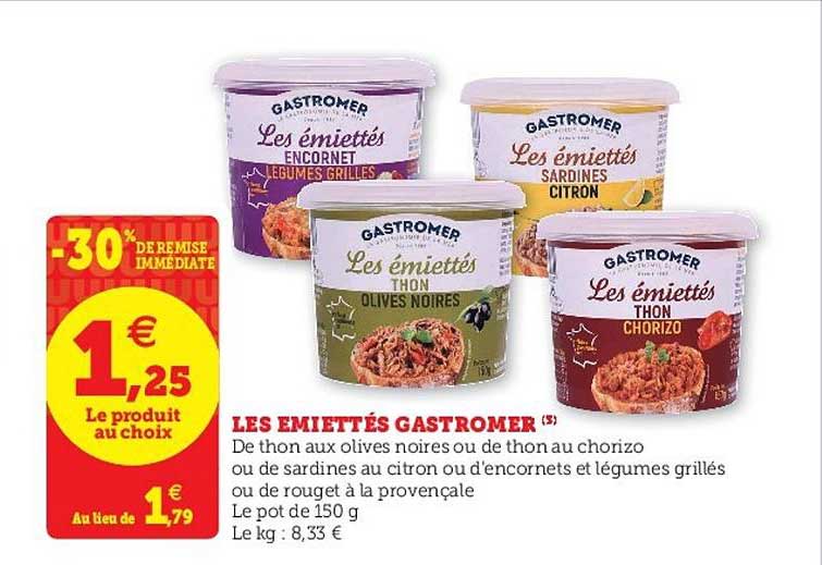 les émiettés gastromer -30de remise immédiate