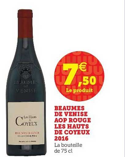 les hauts de coyeux beaumes de venise aop rouge 2016