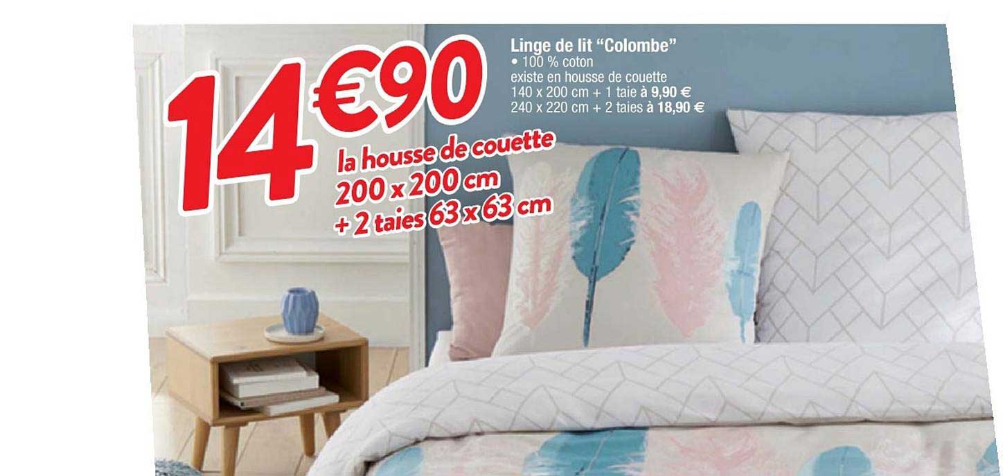 linge de lit colombe