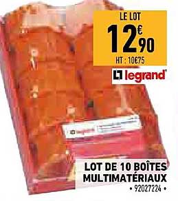 lot de 10 boîtes multimatériaux legrand