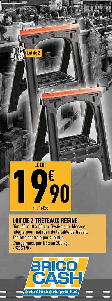 Lot De 2 Tréteaux Résine